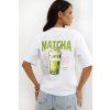 triko bavlněné kvalitní matcha bílé