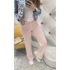 jeans s kamínky světle růžové
