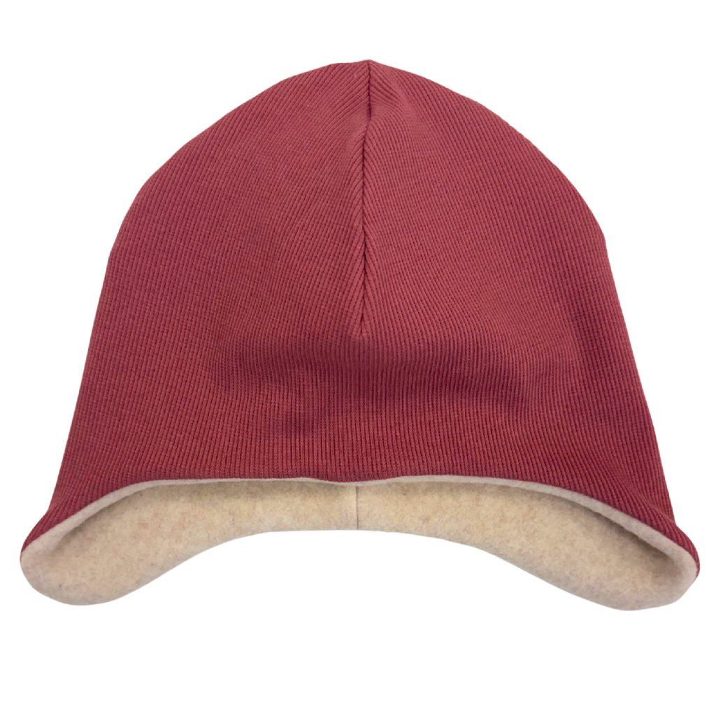 zimní čepice malinová