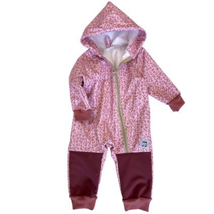 Softshellový overall MINI KVĚTY (Velikost 98)
