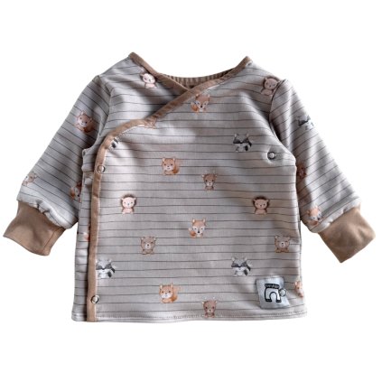 Zavinovací oboustranná mikina MINIZVÍŘÁTKA