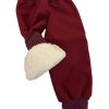 softshellové kalhoty s beránkem vínové2