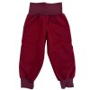 softshellové kalhoty s beránkem vínové
