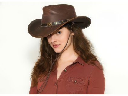 KLOBOUK kožený (Barva černá, Velikost XS)