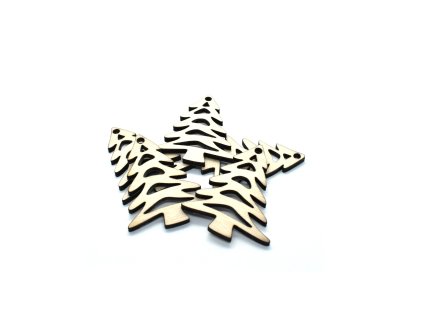 pehucraft dřevěné ozdoby dekorace dřevo vánoce stromek strom gravírování dárek