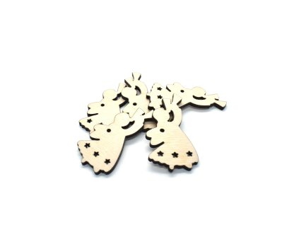 pehucraft dřevěné ozdoby dekorace dřevo vánoce anděl strom gravírování dárek