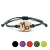 pehucraft dřevěný náramek znamení zvěrokruhu černá kozoroh shamballa microcord buk dárek 1