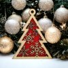 pehucraft drevena vanocni ozdoba 3d stromecek cerveny 2