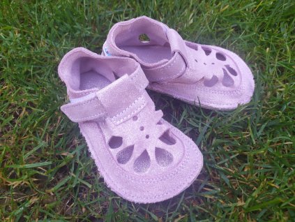 Baby Bare Shoes Sparkle Pink - Summer Perforation