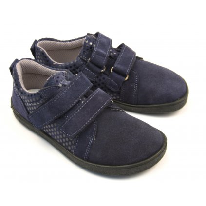 Kožené topánky EF Nita Navy Blue Roundel