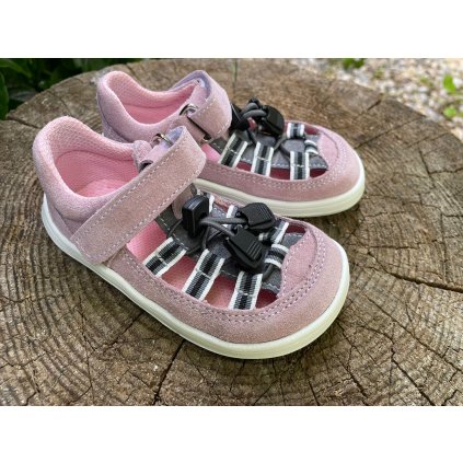 Sandále Baby Bare Shoes FEBO SUMMER GREY PINK