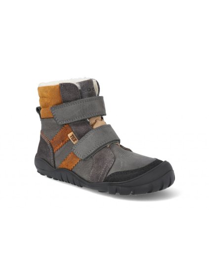 37518 04t003 232 400 barefoot zimni obuv s membranou koel4kids milo hydro tex dark grey seda 1 (1)