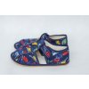 BABY BARE SHOES SLIPPERS CAR NAVY- PAPUČE