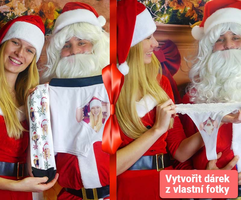Fotodárky boxerky s vlastní fotkou, ponožky s vlastní fotkou, kalhotky s vlastní fotkou