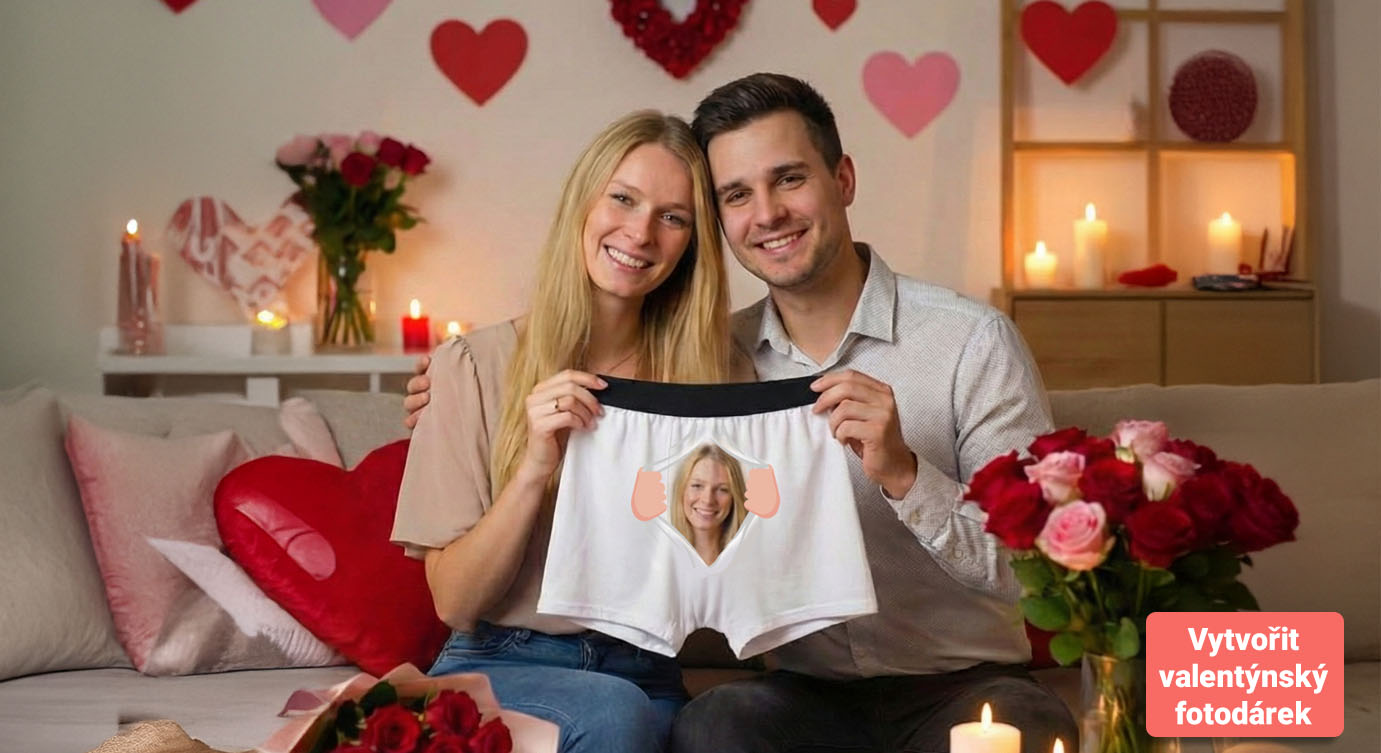 Fotodárky boxerky s vlastní fotkou, ponožky s vlastní fotkou, kalhotky s vlastní fotkou