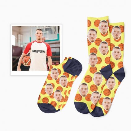 basktetbalové ponožky s fotkou