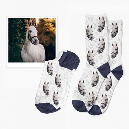 ponožky s fotkou koně