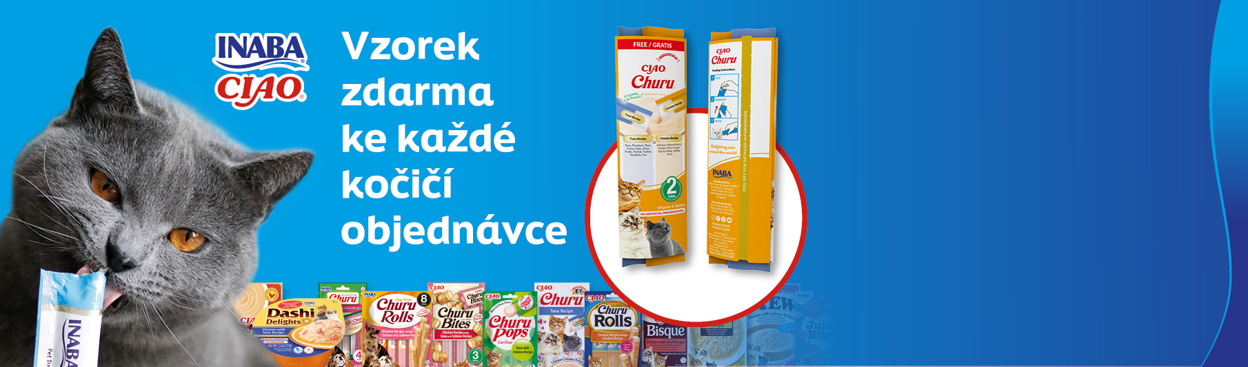 Vzorek Churu zdarma ke každé kočičí objednávce