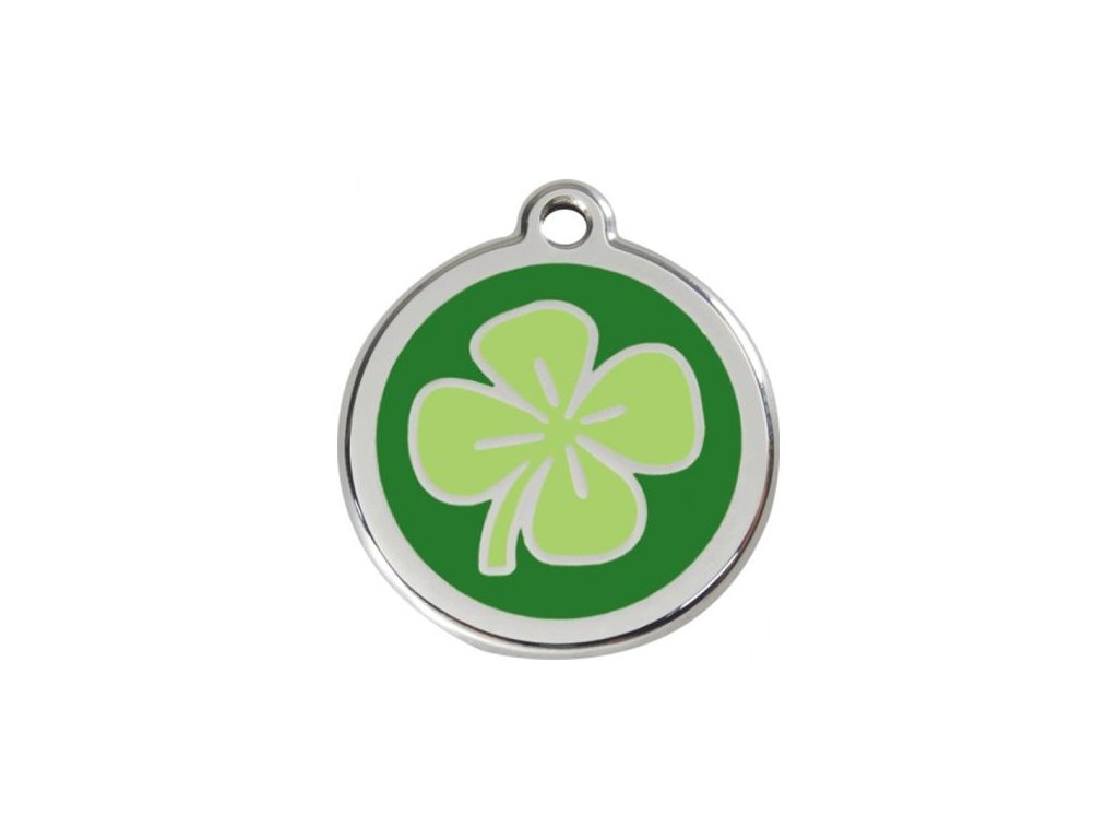 Red Dingo známka – Clover Green – Čtyřlístek zelený velikost známky M - 30 mm