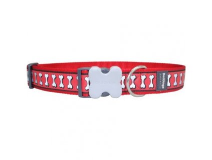 Red Dingo obojek – Bones Red – 40 mm x 50-80 cm