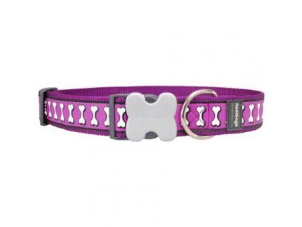 Red Dingo obojek – Bones Purple – 40 mm x 50-80 cm