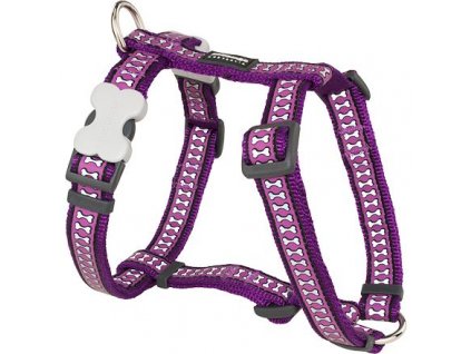 Postroj Red Dingo 15 mm x 36-54 cm - Bones Rfx - Fialová