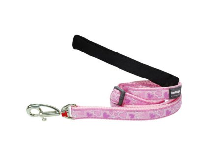 Red Dingo vodítko – Breezy Love Pink – 20 mm x 1,8 m