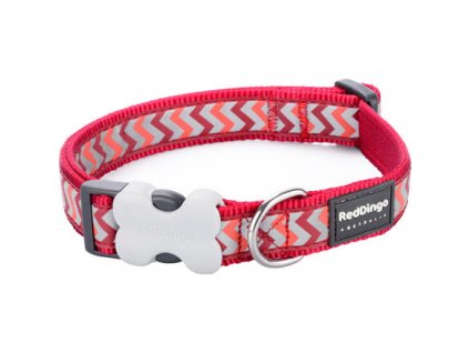Red Dingo obojek reflexní – Ziggy Red – 15 mm x 24-36 cm