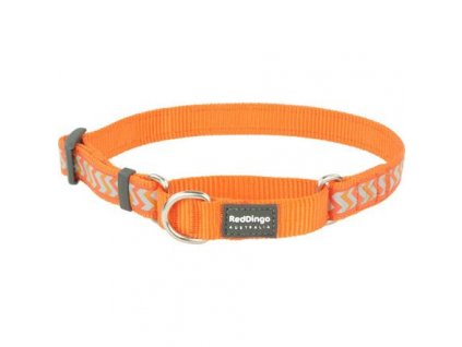 Red Dingo obojek polostahovací reflexní – Ziggy Orange – 25 mm x 41-62 cm