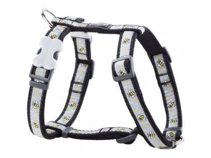 Red Dingo postroj – Bumble Bee Black – 12 mm x 30-44 cm