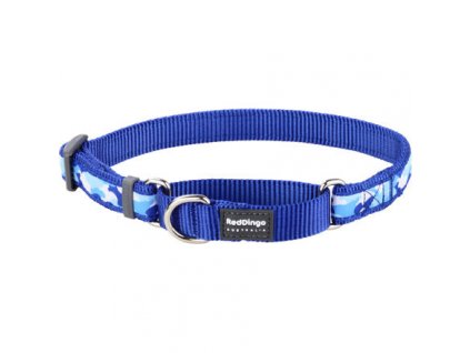 Red Dingo obojek polostahovací – Camouflage Navy – 15 mm x 26-40 cm