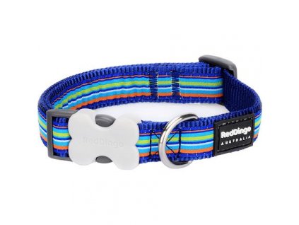 Red Dingo obojek – Horizontal Stripes Navy – 12 mm x 20-32 cm