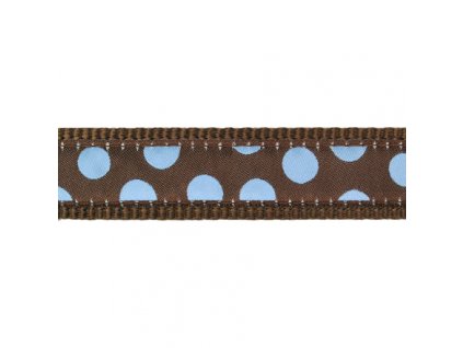 Vodítko Red Dingo přep. 15 mm x 2 m - Blue Spots on Brown