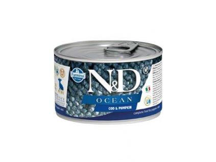 N&D DOG OCEAN Puppy Codfish & Pumpkin Mini 140g 1+1 zdarma