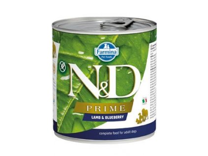 N&D DOG PRIME Adult Lamb & Blueberry 285g 1+1 zdarma