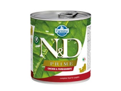 N&D DOG PRIME Puppy Chicken & Pomegranate 285g 1+1 zdarma