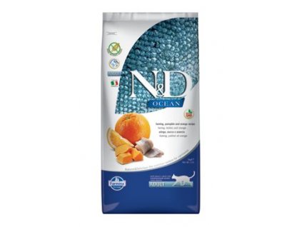 N&D OCEAN CAT Adult Herring, Pumpkin & Orange 5kg