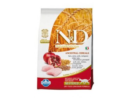 N&D LG CAT Neutered Chicken & Pomegranate 5kg