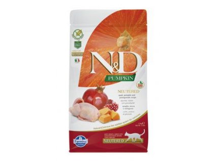 N&D Pumpkin CAT Neutered Quail & Pomegranate 300g