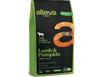 ALLEVA NATURAL Dog Dry Adult Lamb&Pumpkin Medium/Maxi 2kg