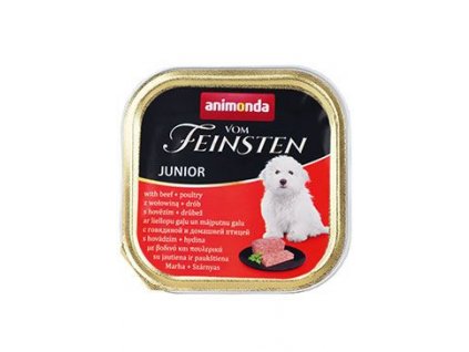 Animonda pes VOM FEINSTEN paštika Junior hov/drůb.150g