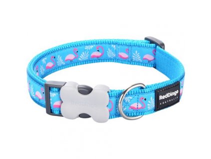 Red Dingo obojek – Flamingo Turquoise – 12 mm x 20-32 cm