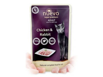 Nuevo kočka kapsa Adult Kuře a Králík 85g