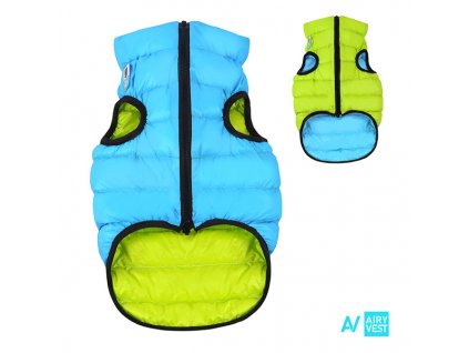 AiryVest bunda pro psy modrá/zelená XS 30