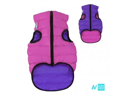 AiryVest bunda pro psy růžová/fialová M 45