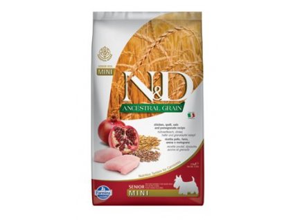 N&D LG DOG Senior Mini Chicken & Pomegranate 2,5kg