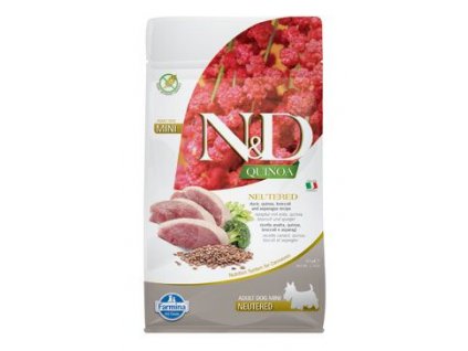 N&D Quinoa DOG Neutered Duck&Broccoli&Asp. Mini 800g