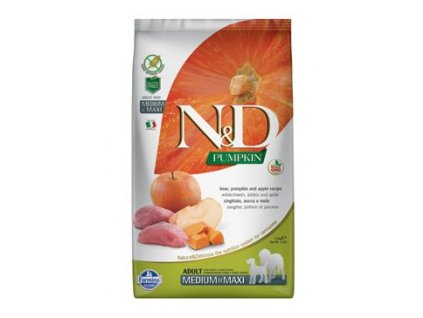 N&D Pumpkin DOG Adult M/L Boar & Apple 12kg