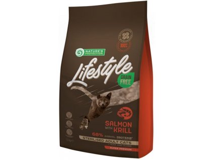 Nature's Protection Cat Dry LifeStyle GF Sterilised Salmon 1,5 kg