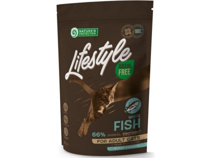 Nature's Protection Cat Dry LifeStyle GF Adult White Fish 400 g